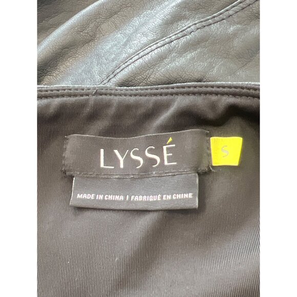 Lysse Keeley Faux Leather Leggings Womens Small Pull On High Waisted Pants Black - Picture 4 of 8